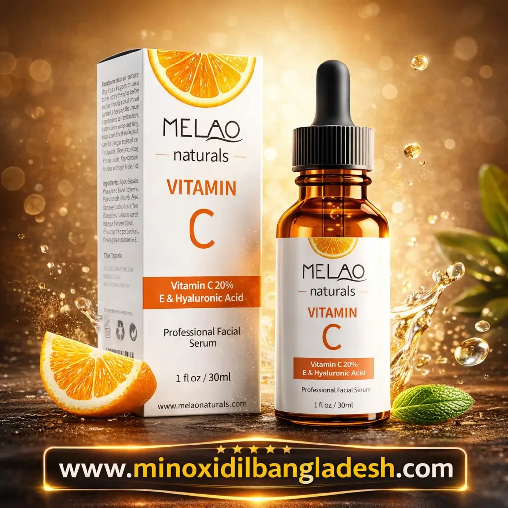 Melao Naturals Vitamin C Facial Serum with Vitamin C 20% E & Hyaluronic Acid 30ml