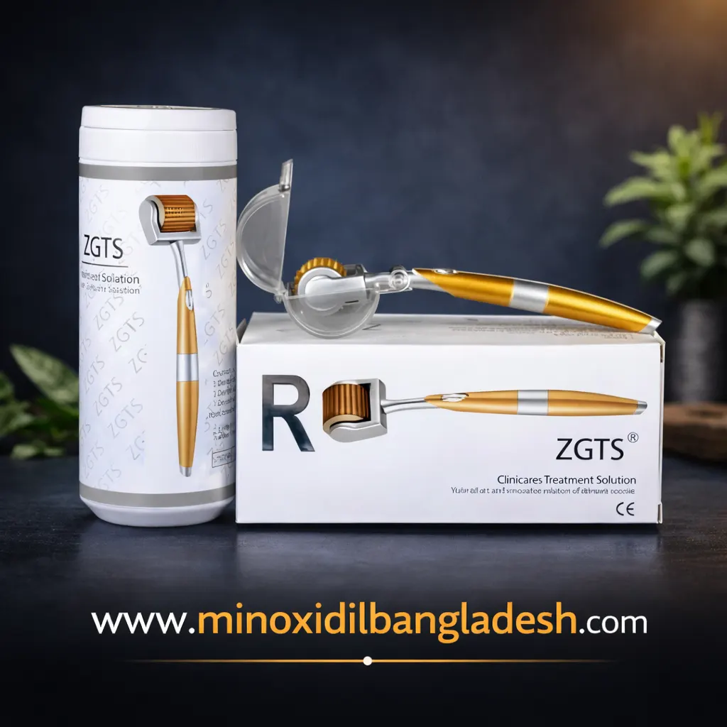 ZGTS Professional Gold Plated 192 Needles Titanium Alloy Derma Roller