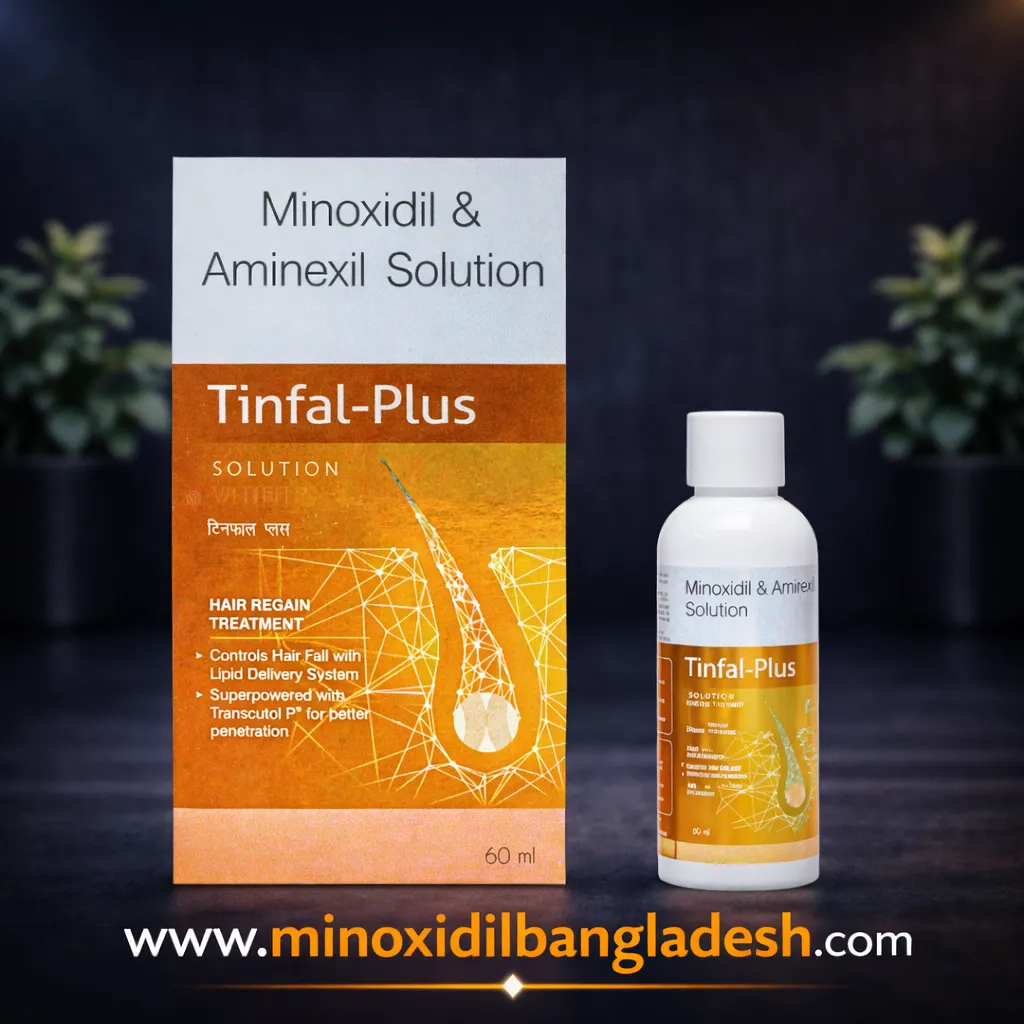 Tinfal Plus Minoxidil & Aminexil Topical Solution - 60ml