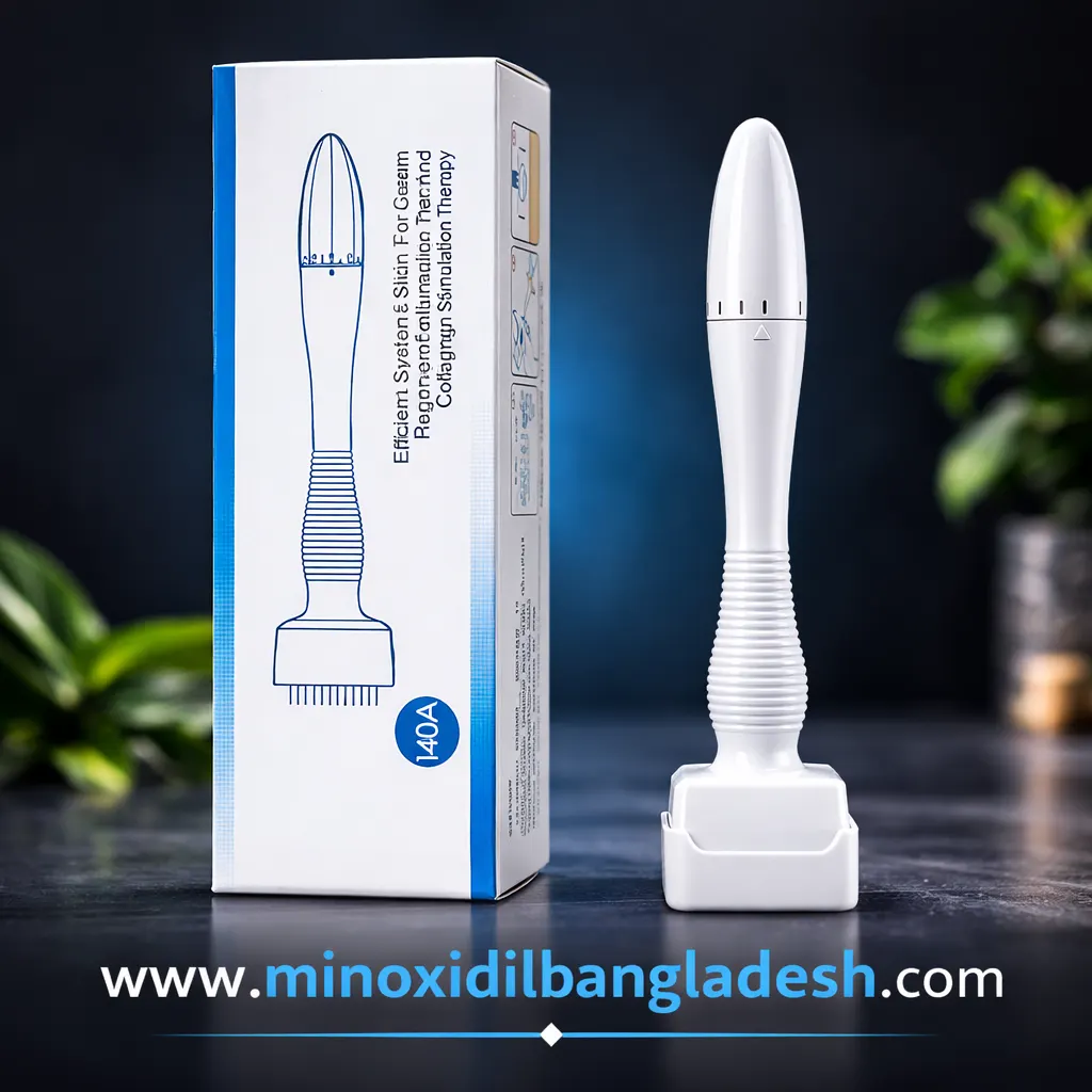 MRS 140-A Needles Adjustable Anti-Aging Dermastamp Roller with Anti-Slip ABS Handle and Stainless Steel Needles for Face Therapy