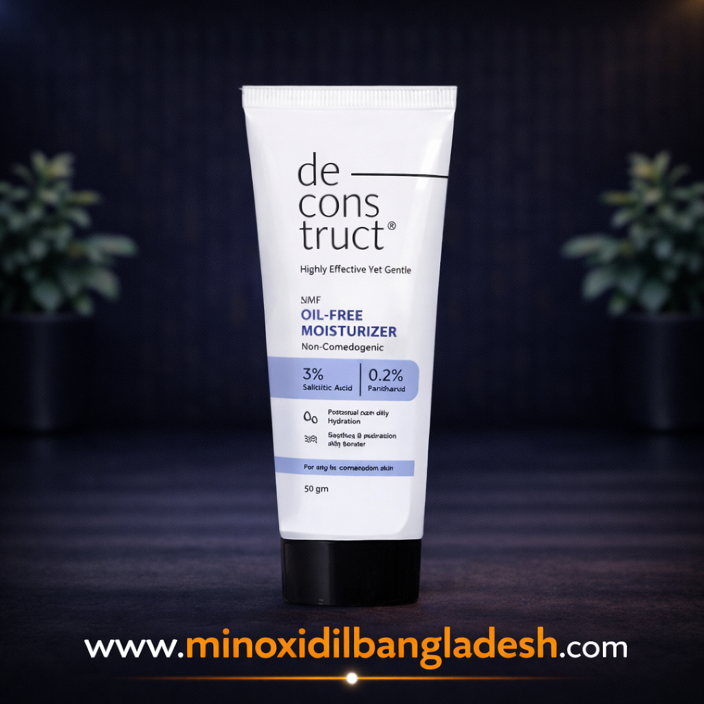 Deconstruct Oil-Free Moisturizer 50g – Lightweight Gel Cream for Oily & Acne-Prone Skin | With Niacinamide & Zinc